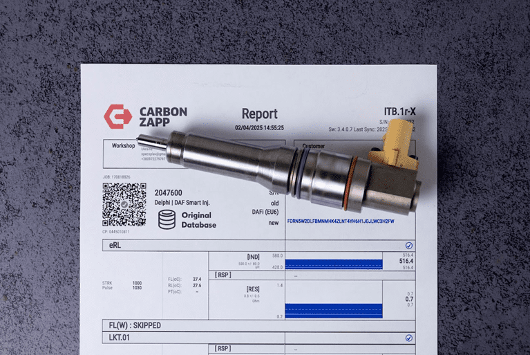 результат перевірки форсунки