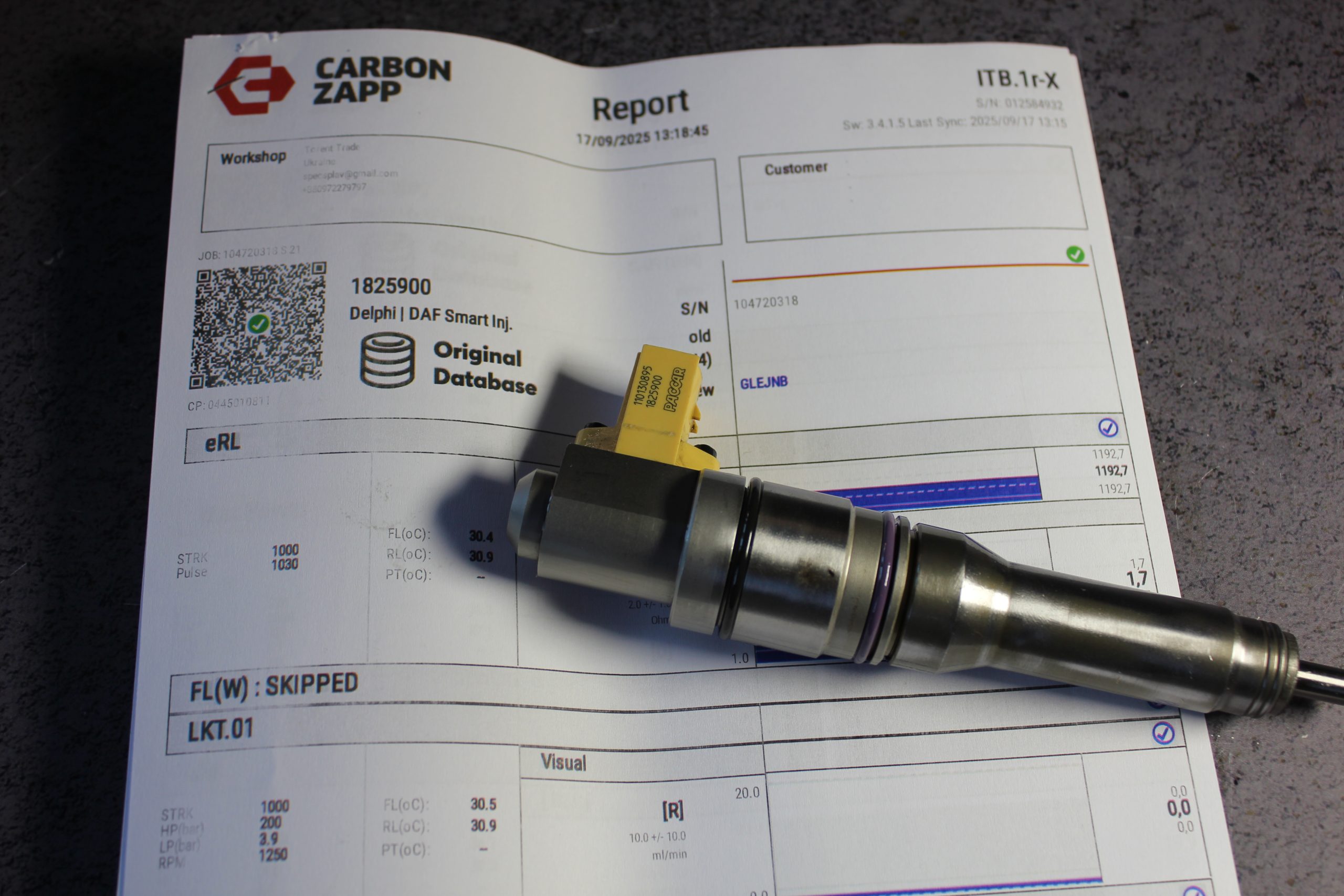 HRE386 Електромагнітний CR інжектор / форсунка DAF - Фото 1 HRE386 Електромагнітний CR інжектор / форсунка DAF